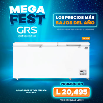 Congelador Tapa Cerrada 20 pies³ | Modelo GF 550