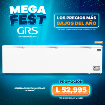 Congelador Tapa Cerrada Horizontal 48 pies³ | Modelo GF 1342