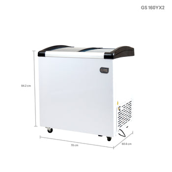 Congelador Tapa de Vidrio Curvo 6 pies³ | Modelo GS 160YX2